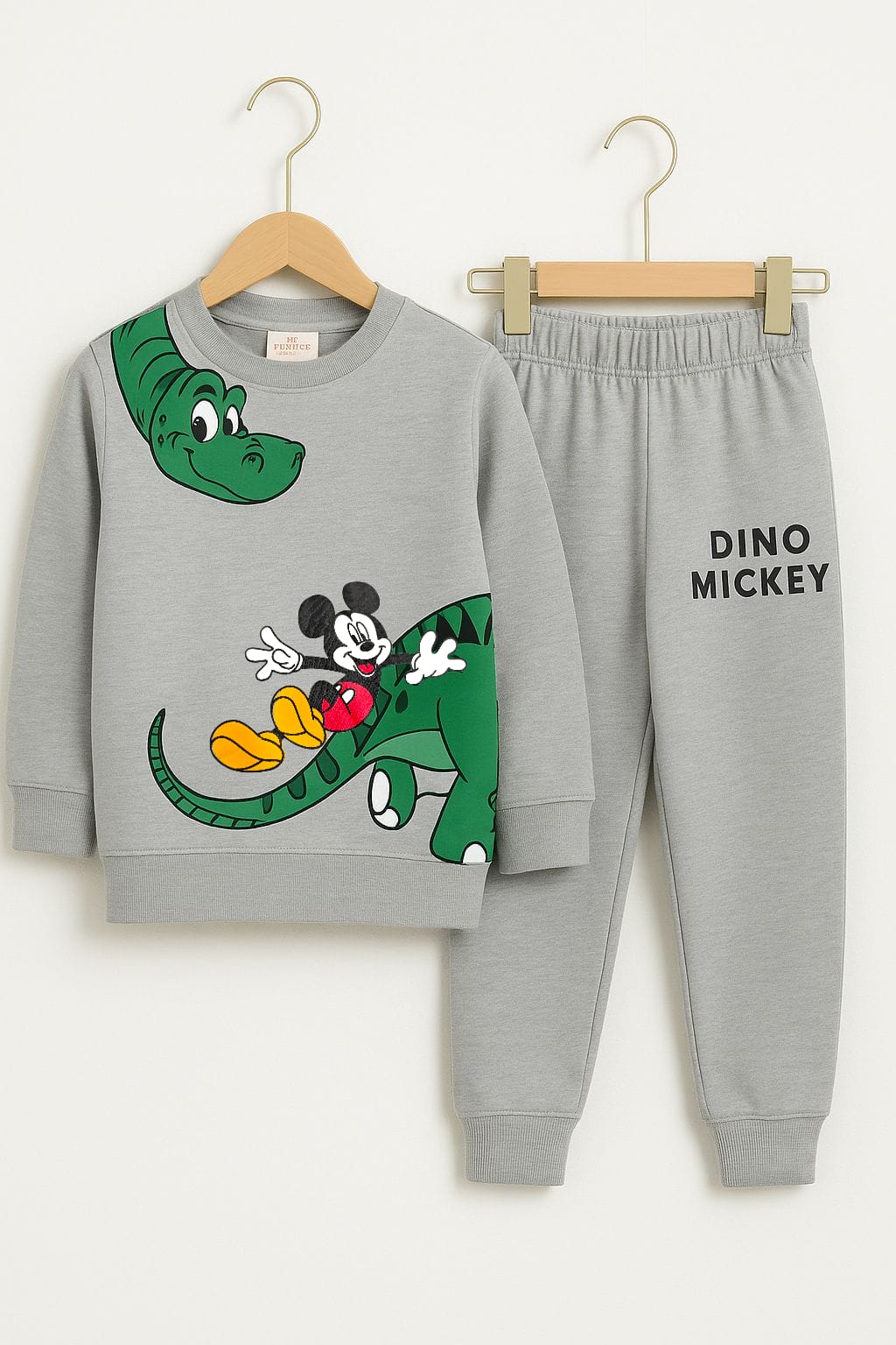 Cartoon Winter Outfit for Boys & Girls | Grey fancy tracksuit Set