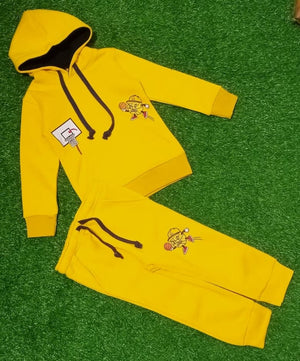 Yellow Basket ball π || Hoodies Winter Tracksuits || Over FLEECE || Two sides pockets