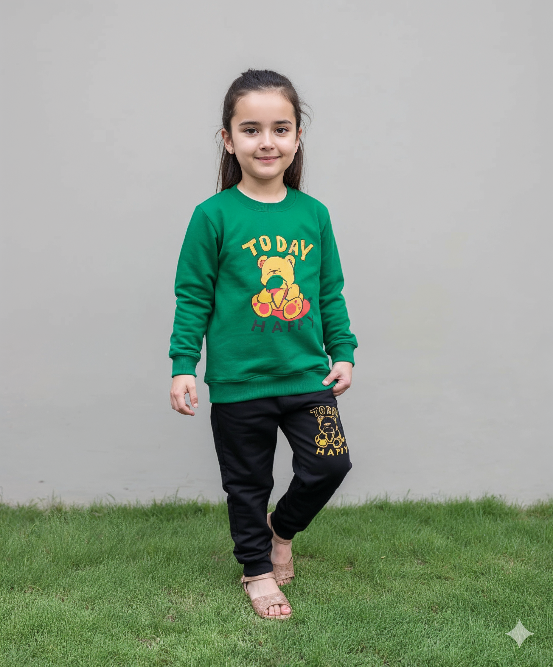 Today Happy Bear Green || Beautiful Trendy || New Winter Arrival || Warm Soft Fleece