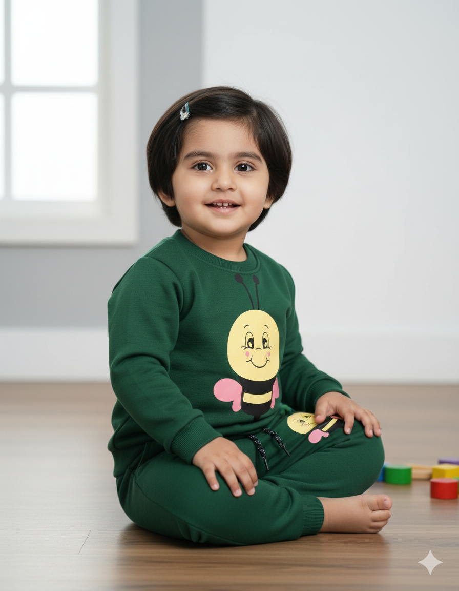 Kids Green Sweatshirt | Winter Outfit for Boys & Girls