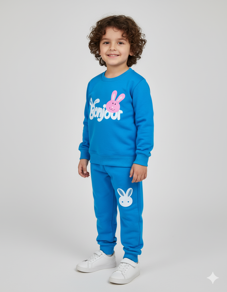 Sky Blue Bonjour || Beautiful Bunny Trendy || New Winter Arrival || Warm Soft Fleece