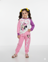 Baby Minnie Girl Tracksuit – Pink & Purple Winter Sweatshirt and Set for Girls