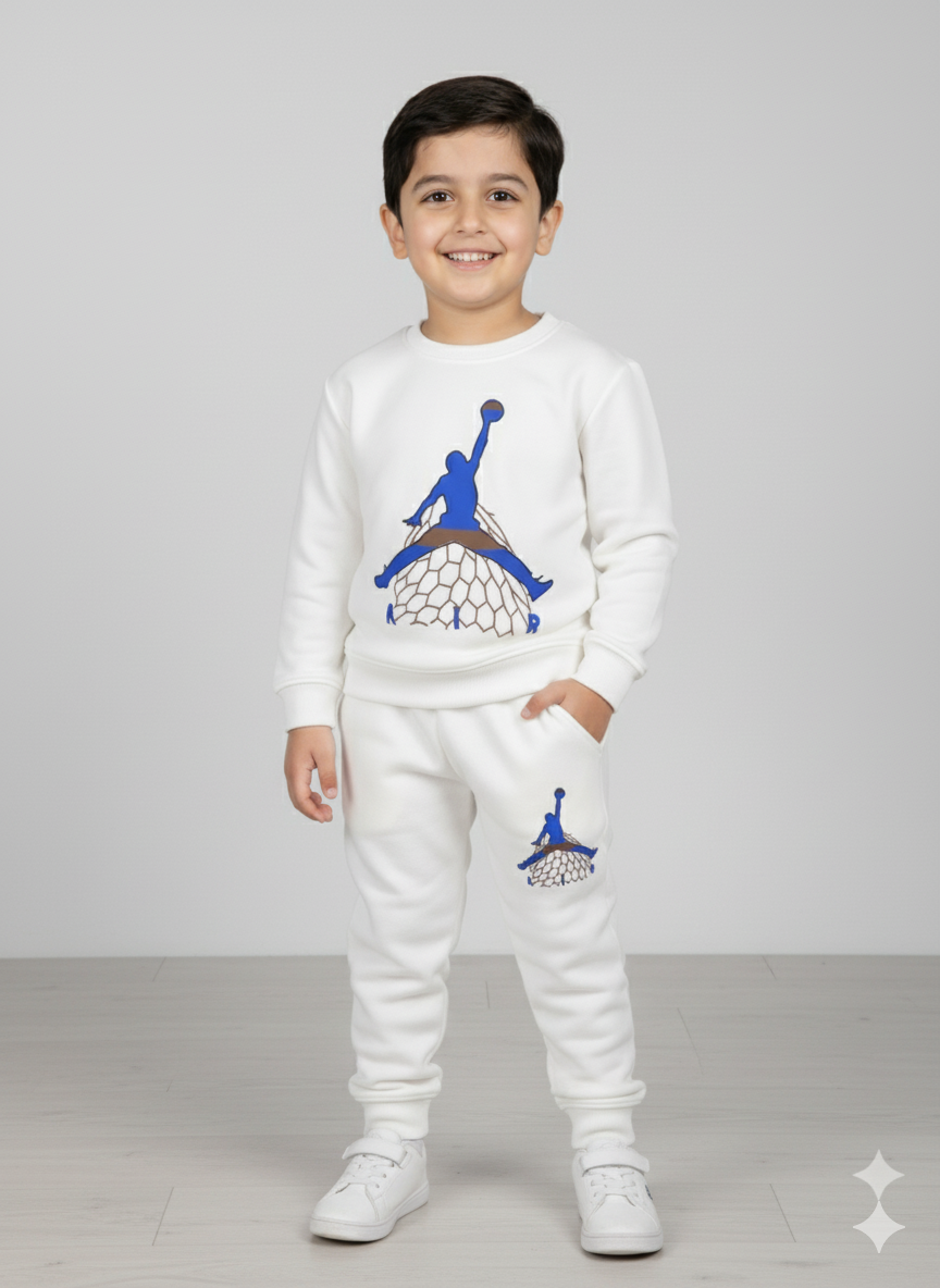 Charming White || Winter || Very Soft and Warm Tracksuit || Sports