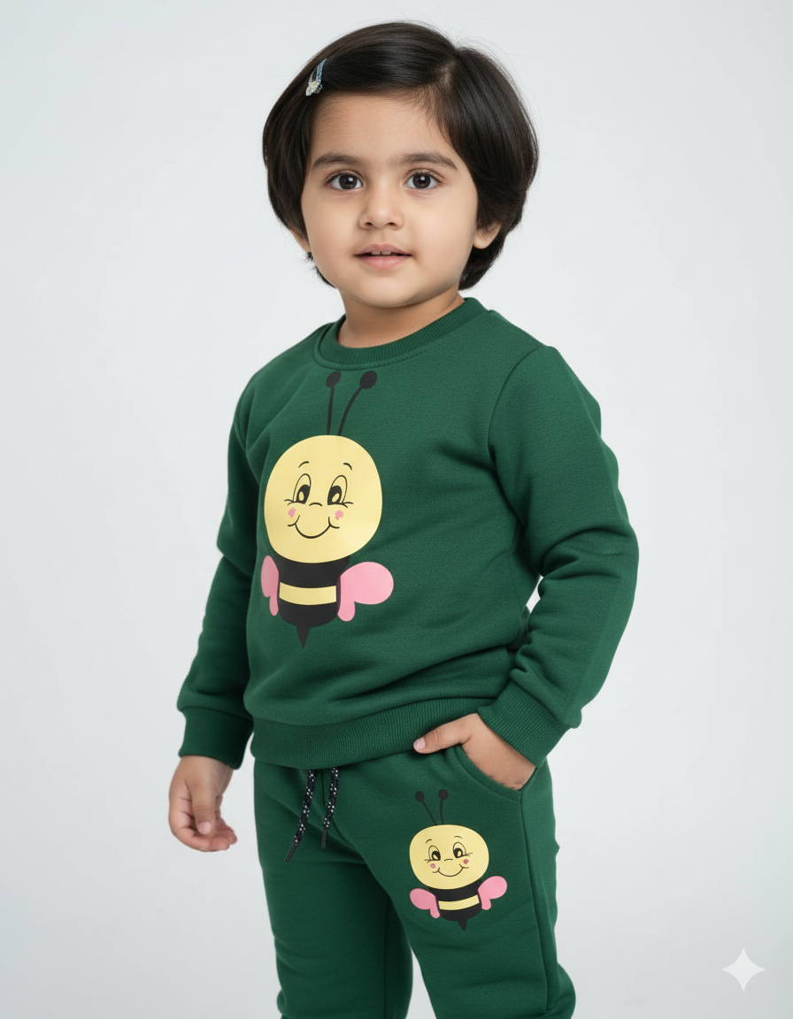 Kids Green Sweatshirt | Winter Outfit for Boys & Girls
