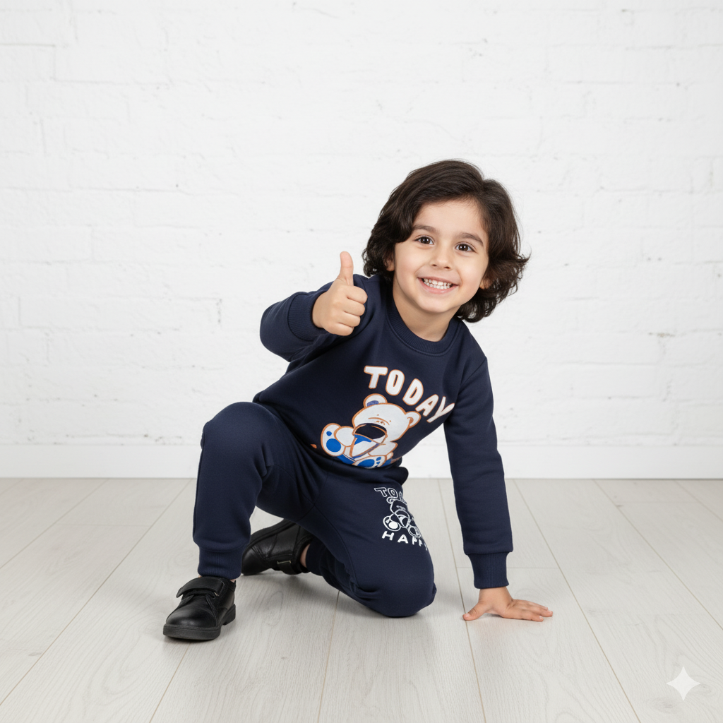 Today Happy Bear Navvy Blue || Beautiful Trendy || New Winter Arrival || Warm Soft Fleece