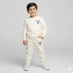 Chic Cream Prada Milano Kids' Premium  Imported Tracksuit