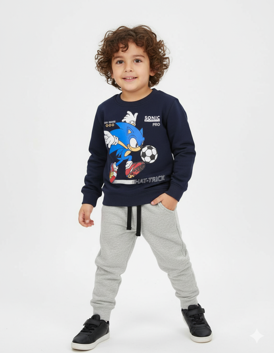 Navy Cartoon Bliss Winter Set for Boys