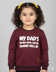 Kids Maroon Sweatshirt | Winter Pullover for Boys & Girls