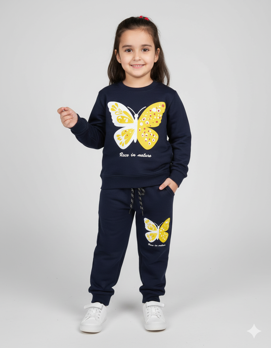 Navy Blue Butterfly || face in nature || Winter Soft Fabric