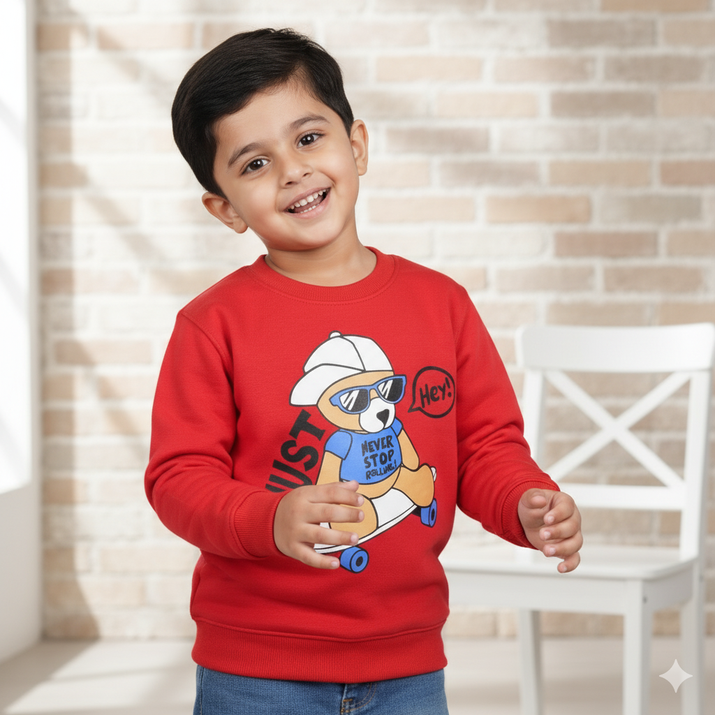 Red || Denim || Sweatshirt Very Soft and Warm Fabric