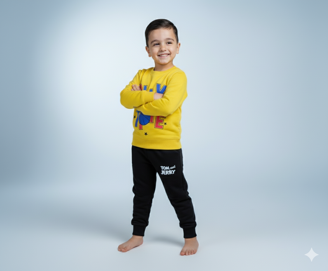 Yellow & Black || Play Time || Winter Set Soft Winter Fabric