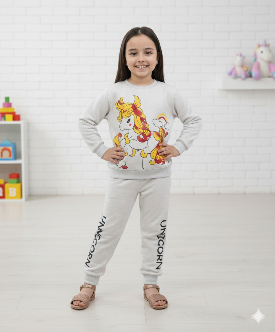 Kids Unicorn Sweatshirt | Cute Winter Outfit for Girls