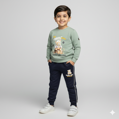 Boys My Forest Adventure Land Winter Tracksuit | Warm Fabric Tari Sweatshirt Set