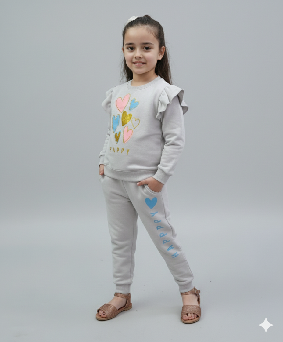 Happy || Glitter || Whitish Trendy Frill Latest Design Comfort Soft Winter
