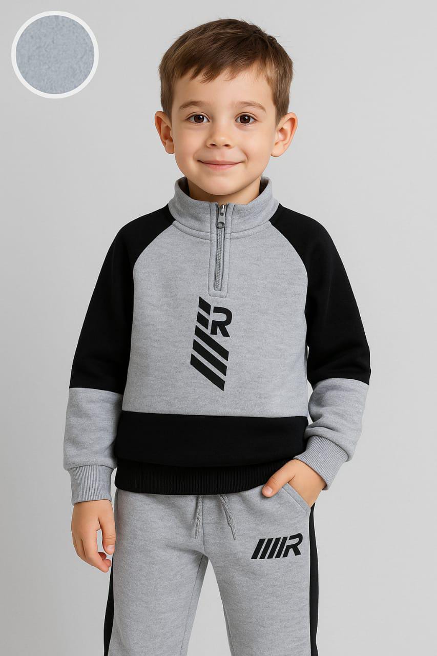 Half-Zip Sweatshirt Winter Outfit for Boys