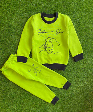 Highlight Cute Green || Father and Son || Soft Winter Fabric