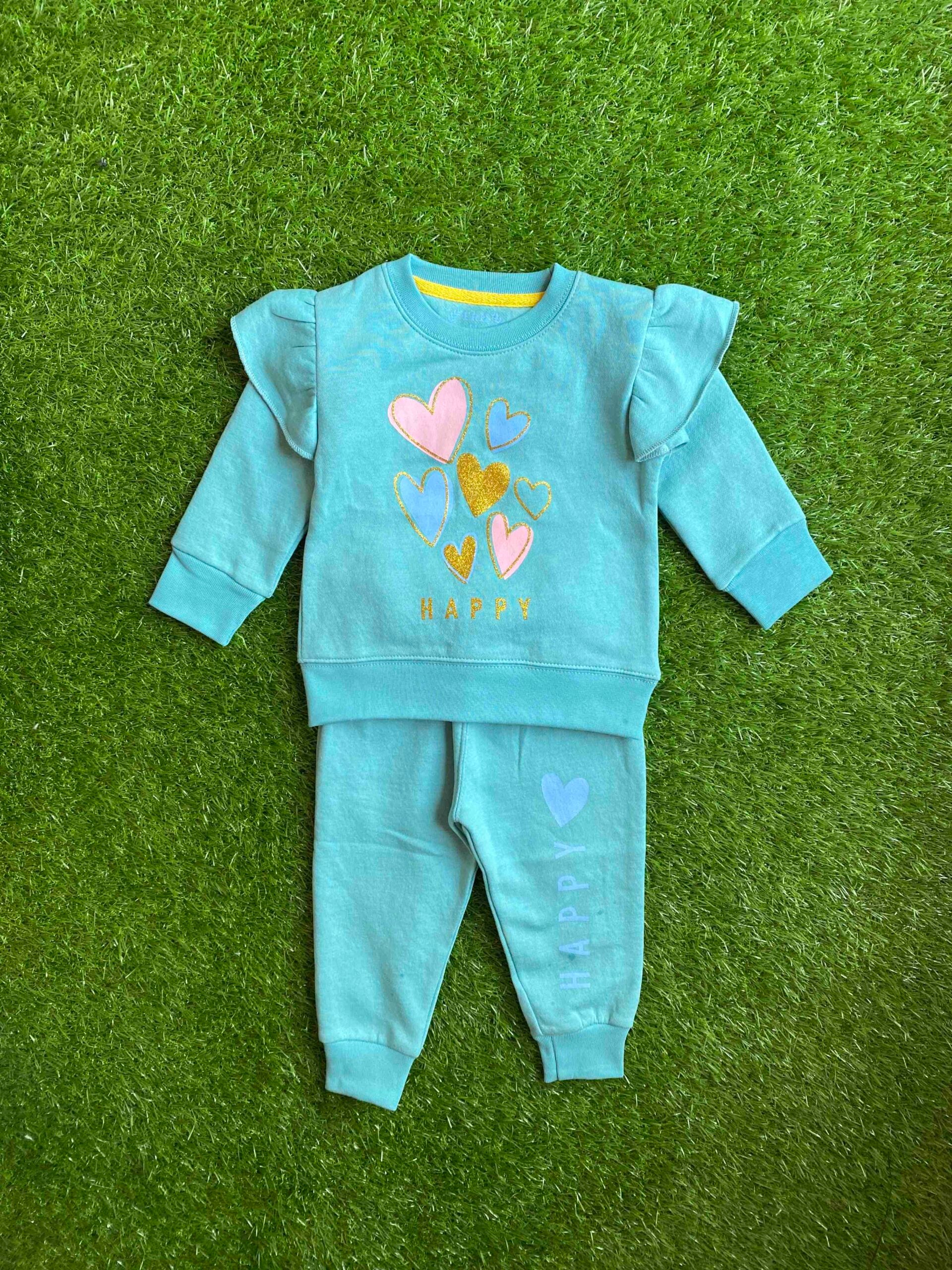 Happy || Glitter || Sky Blue Trendy Frill Latest Design Comfort Soft Winter