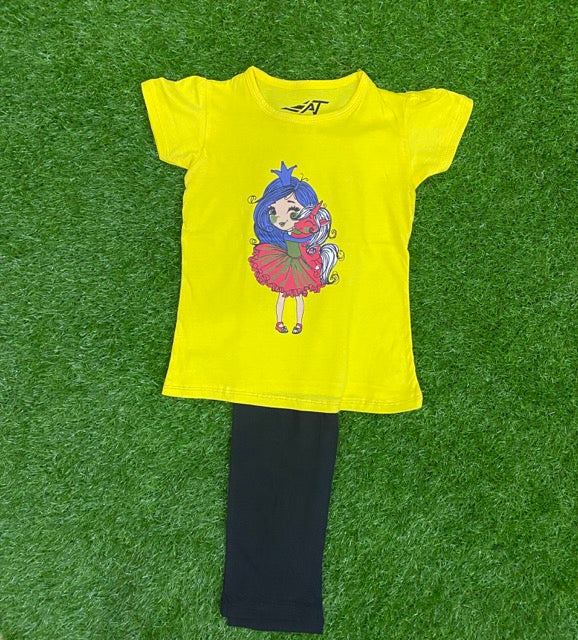 Sunshine Barbie Girls T-Shirt and Tight Set
