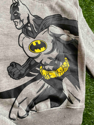 Mini Minors || Grey & Black Batman  || Soft Winter Fabric