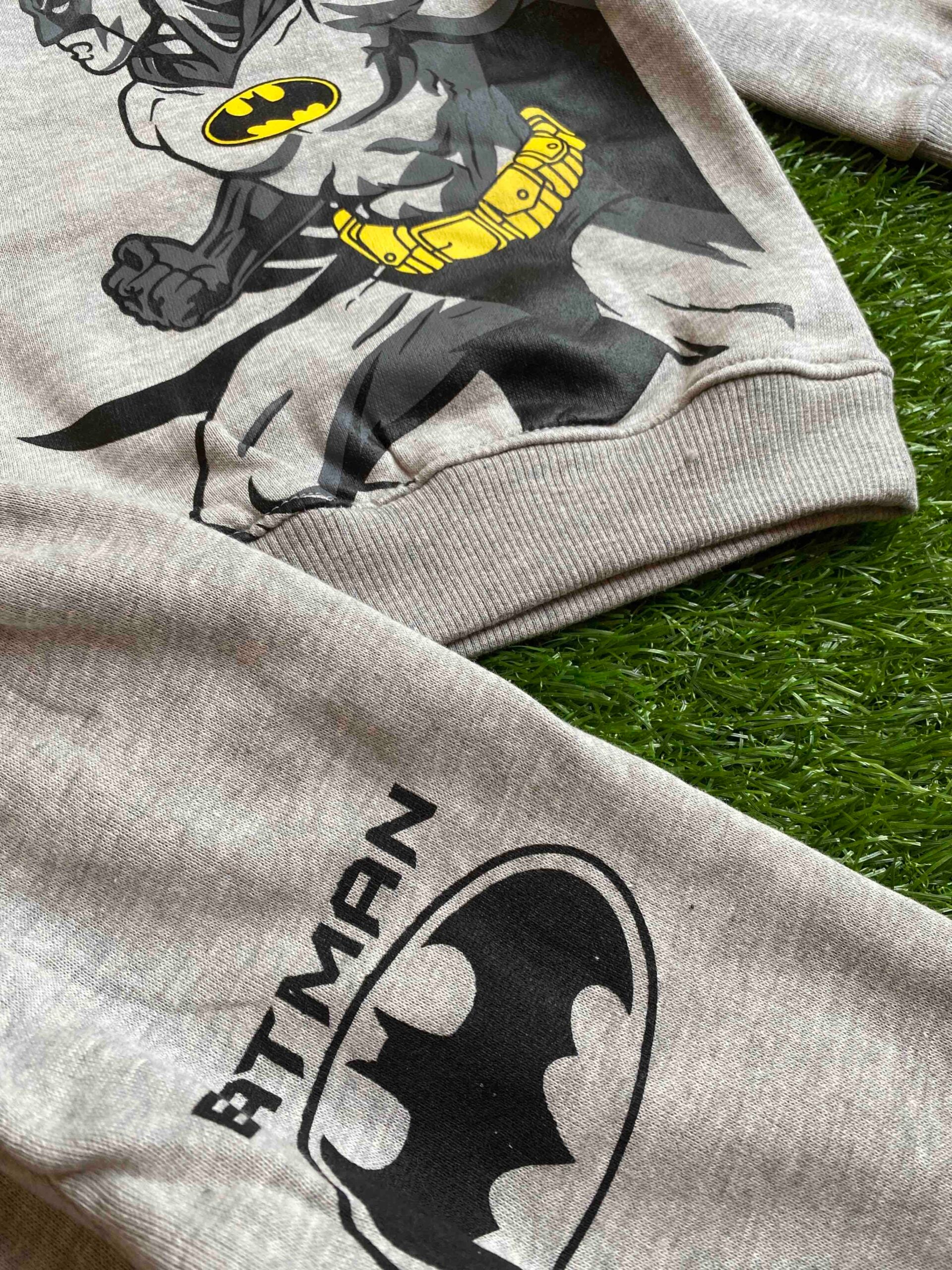 Mini Minors || Grey & Black Batman  || Soft Winter Fabric