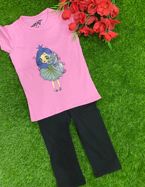 Pretty in Pink Barbie Girls T-Shirt and Tight Set