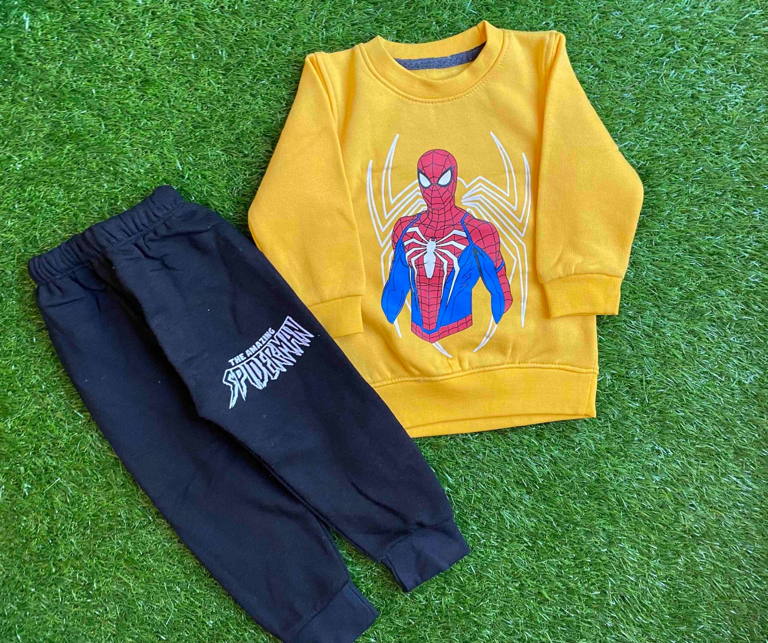 Mini Minors || Yellow Spiderman   || Soft Winter Fabric