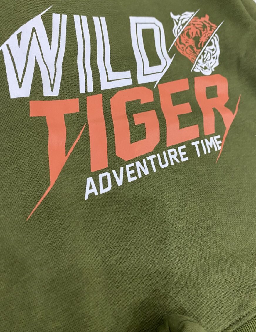 Greenish || Wild TIger Adventure Time || Winter Set Soft Winter Fabric