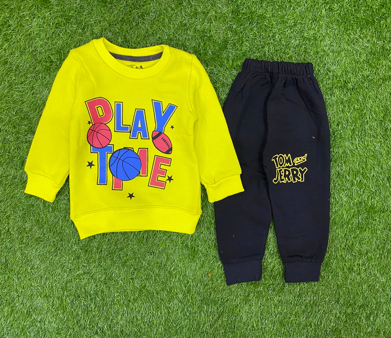 Yellow & Black || Play Time || Winter Set Soft Winter Fabric