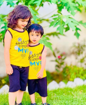 Daddy's Little MVP Sando Sleeveless Shirt and Short Set