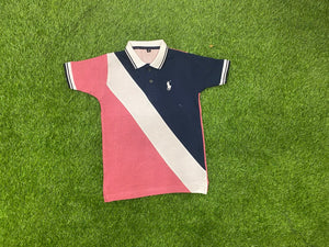 Light Maroon, Crisp White, and sleek Blue Polo Shirt