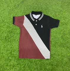 Maroon, Crisp grey, and sleek black Polo Shirt