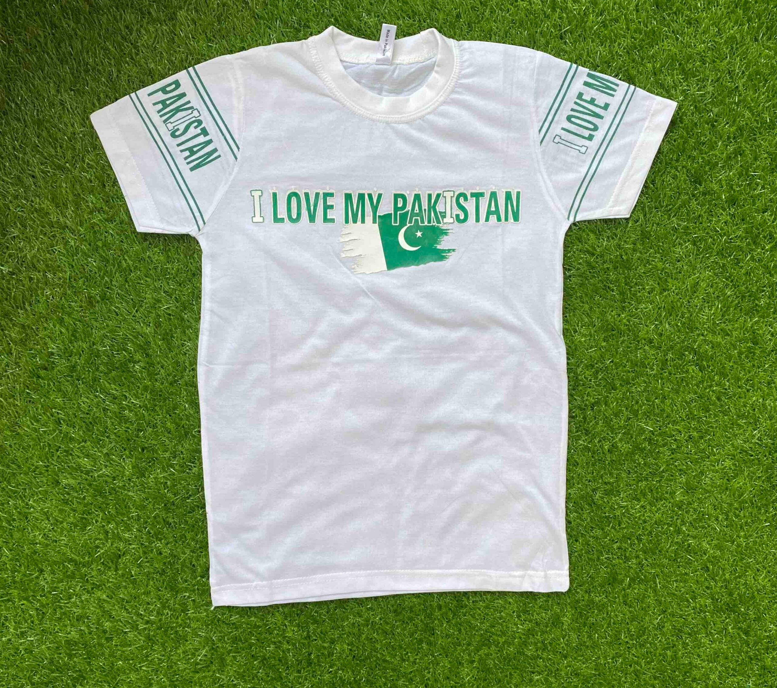 Pakistan's Pride - White Shirt with Pakistan Flag for Boys
