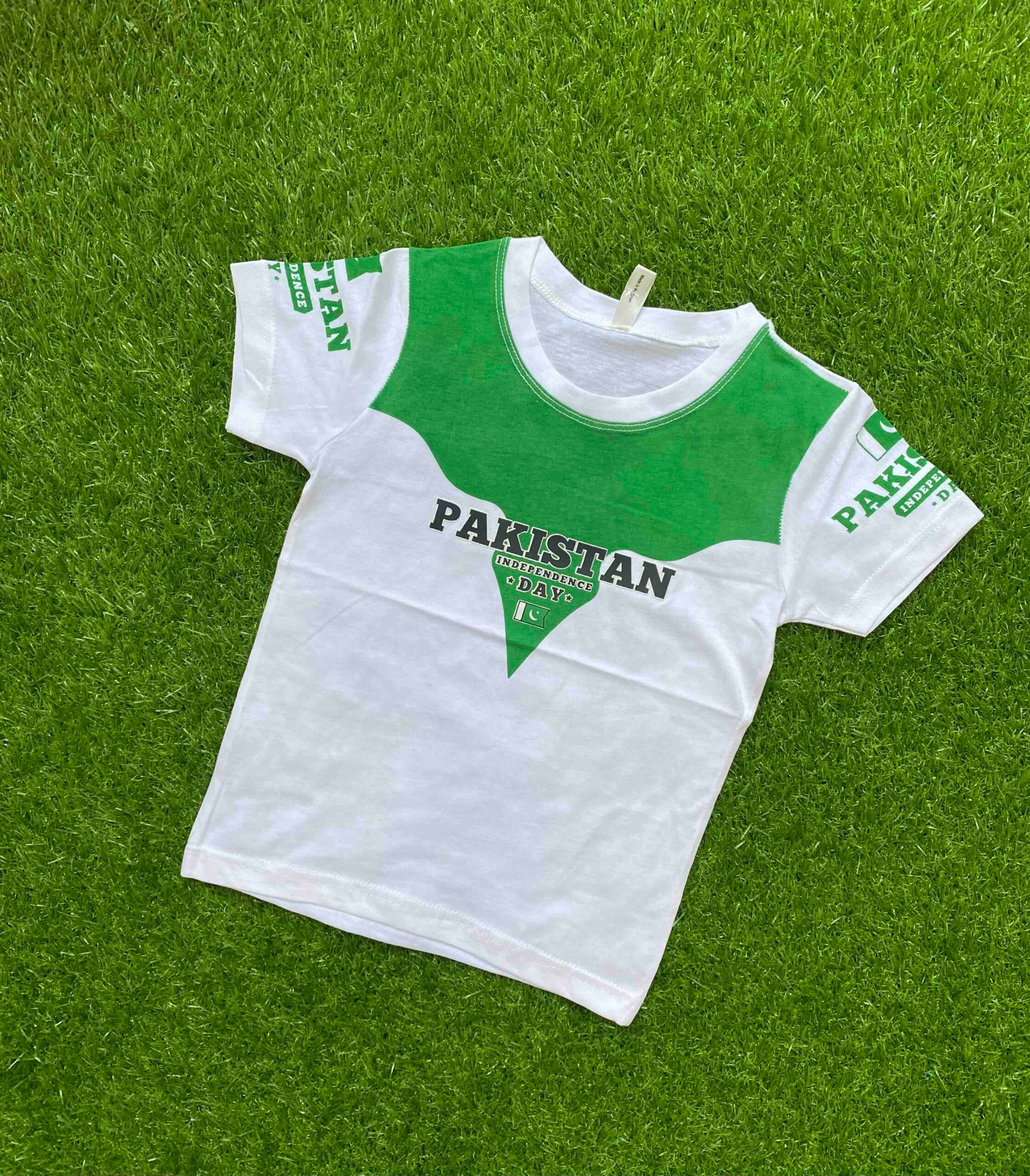 Pakistan Independence Day - White and Green Shirt for Boys