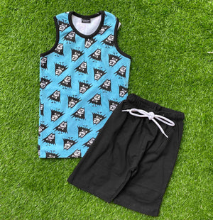 Blue Wave - Trendy Blue Sando for Boys