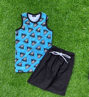 Blue Wave - Trendy Blue Sando for Boys