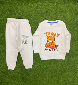 White || Today Happy Bear|| Winter Set Soft Winter Fabric