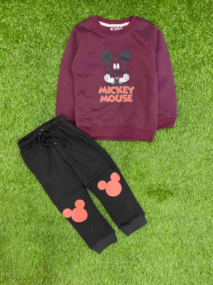 Mickey Mouse Maroonish || Beautiful Trendy || New Winter Arrival || Warm Soft Fleece