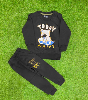 Black || Today Happy Bear|| Winter Set Soft Winter Fabric