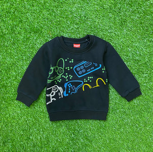 Galactic Journey Black Winter Sweatshirt