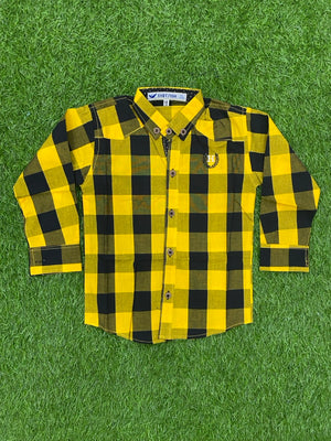 Sunny Checkered Elegance Shirt for Boys