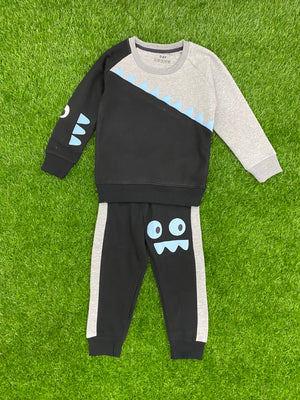 Noir Grey Fusion Winter Tracksuit for boys