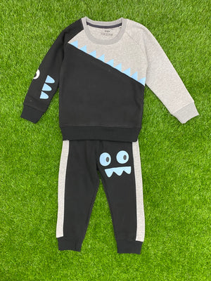 Noir Grey Fusion Winter Tracksuit for boys