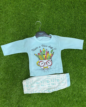 Girls Summer Stylish T-Shirt and Trouser Set