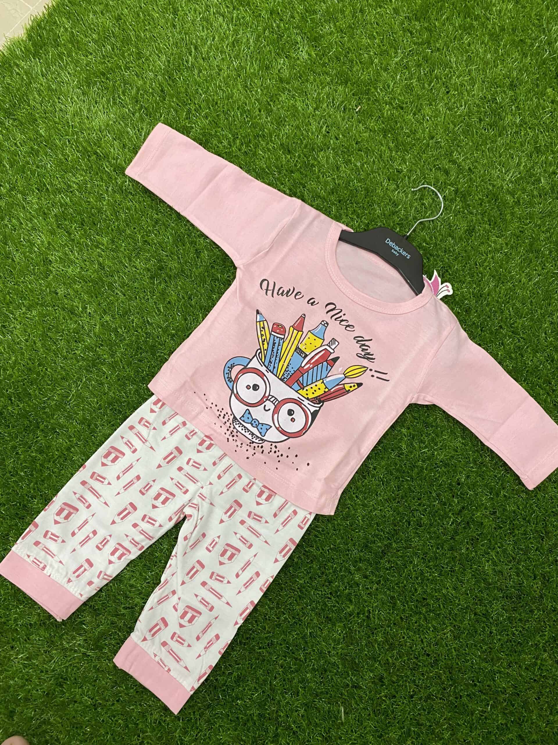 Girls Summer Stylish T-Shirt and Trouser Set