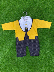 Polo Tie Knot Rompers with Two Pockets for Kids