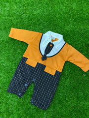 Polo Tie Knot Rompers with Two Pockets for Kids