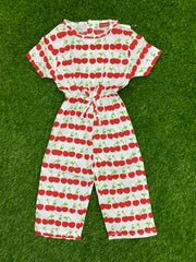 White & Red Beautful New Jumpsuit