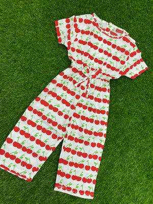 White & Red Beautful New Jumpsuit
