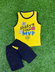 Daddy's Little MVP Sando Sleeveless Shirt and Short Set
