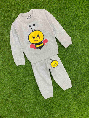 Blowing Light Grey || Smiley || Winter || Very Soft and Warm Tracksuit